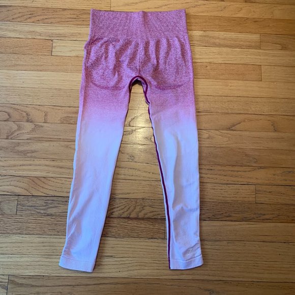 Gymshark Ombre Seamless Leggings - Chalk Pink/Beet - Picture 5 of 8
